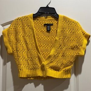 Apostrophe Bright Yellow Knit Women's Cardigan S